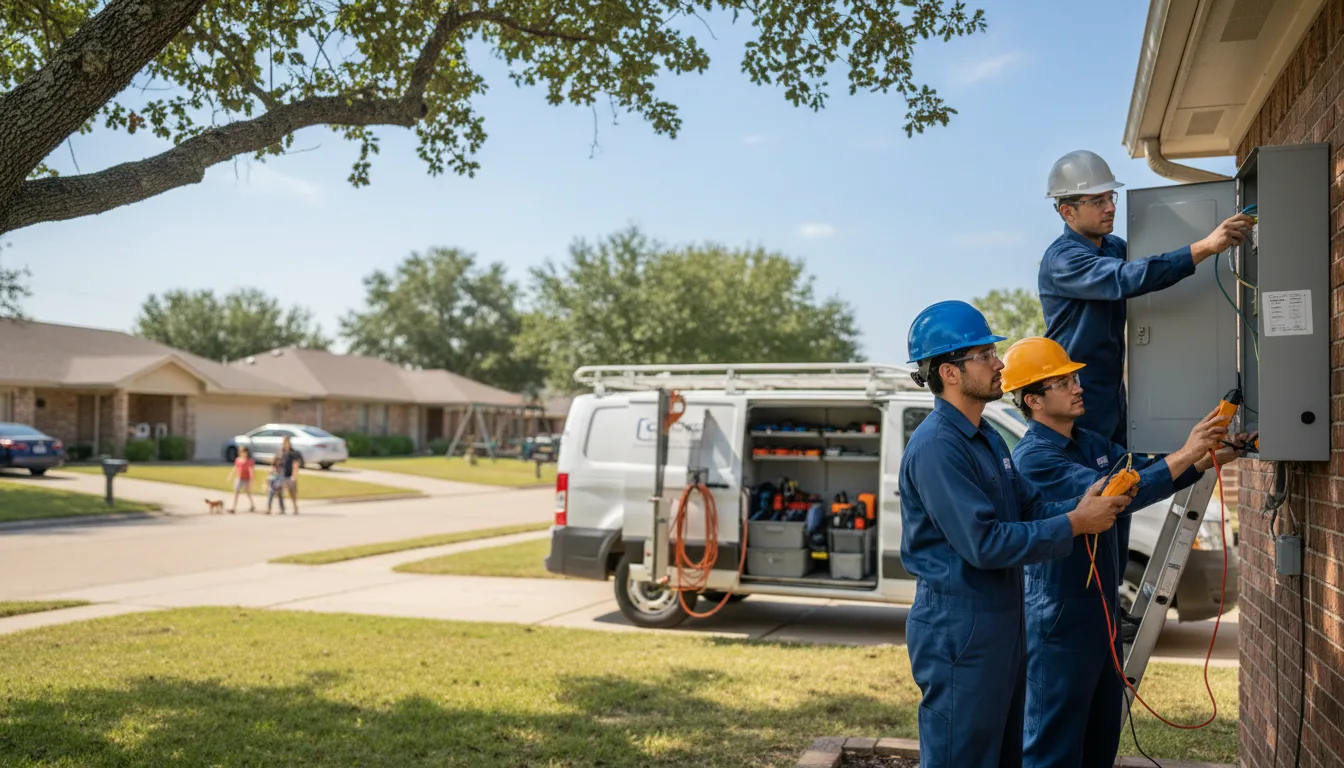 Certified electrician providing emergency electrical services in Mathis, TX